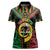 Vanuatu 44th Anniversary Independence Day Women Polo Shirt Melanesian Warrior With Sand Drawing Pattern