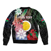 Personalised Vanuatu Shefa Day Bomber Jacket Floral Pattern