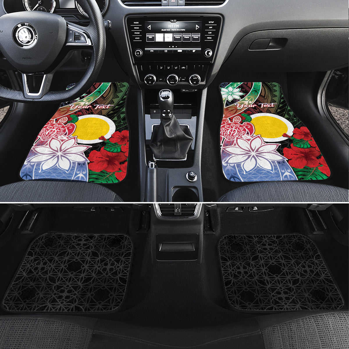 Vanuatu Shefa Day Car Mats Floral Pattern