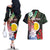 Personalised Vanuatu Shefa Day Couples Matching Off The Shoulder Long Sleeve Dress and Hawaiian Shirt Floral Pattern
