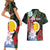 Personalised Vanuatu Shefa Day Couples Matching Short Sleeve Bodycon Dress and Hawaiian Shirt Floral Pattern