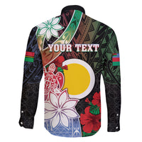 Personalised Vanuatu Shefa Day Family Matching Long Sleeve Bodycon Dress and Hawaiian Shirt Floral Pattern LT05 - Polynesian Pride