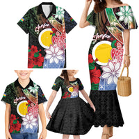 Personalised Vanuatu Shefa Day Family Matching Mermaid Dress and Hawaiian Shirt Floral Pattern LT05 - Polynesian Pride