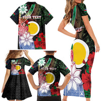 Personalised Vanuatu Shefa Day Family Matching Short Sleeve Bodycon Dress and Hawaiian Shirt Floral Pattern LT05 - Polynesian Pride