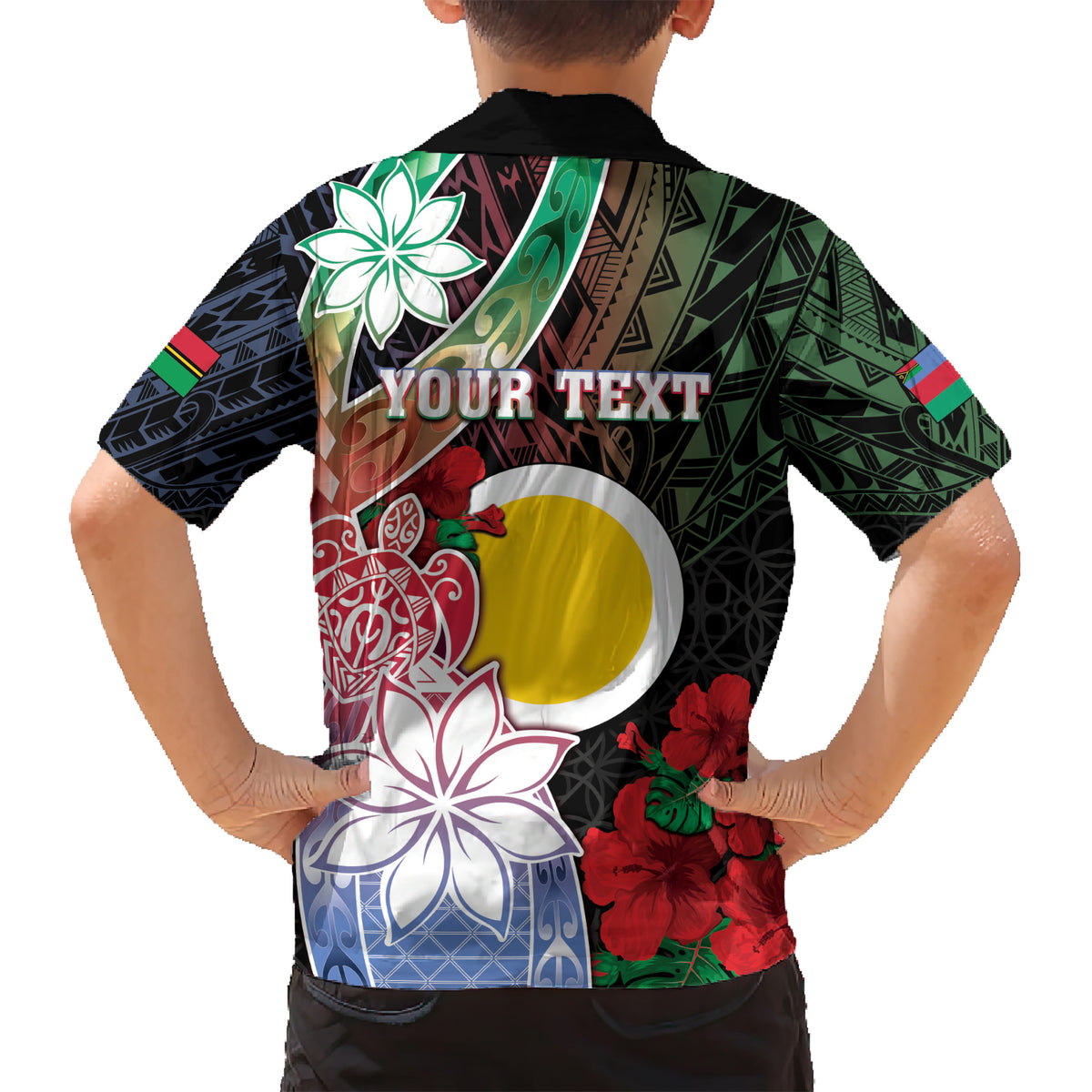 Personalised Vanuatu Shefa Day Kid Hawaiian Shirt Floral Pattern