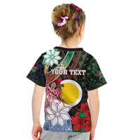 Personalised Vanuatu Shefa Day Kid T Shirt Floral Pattern