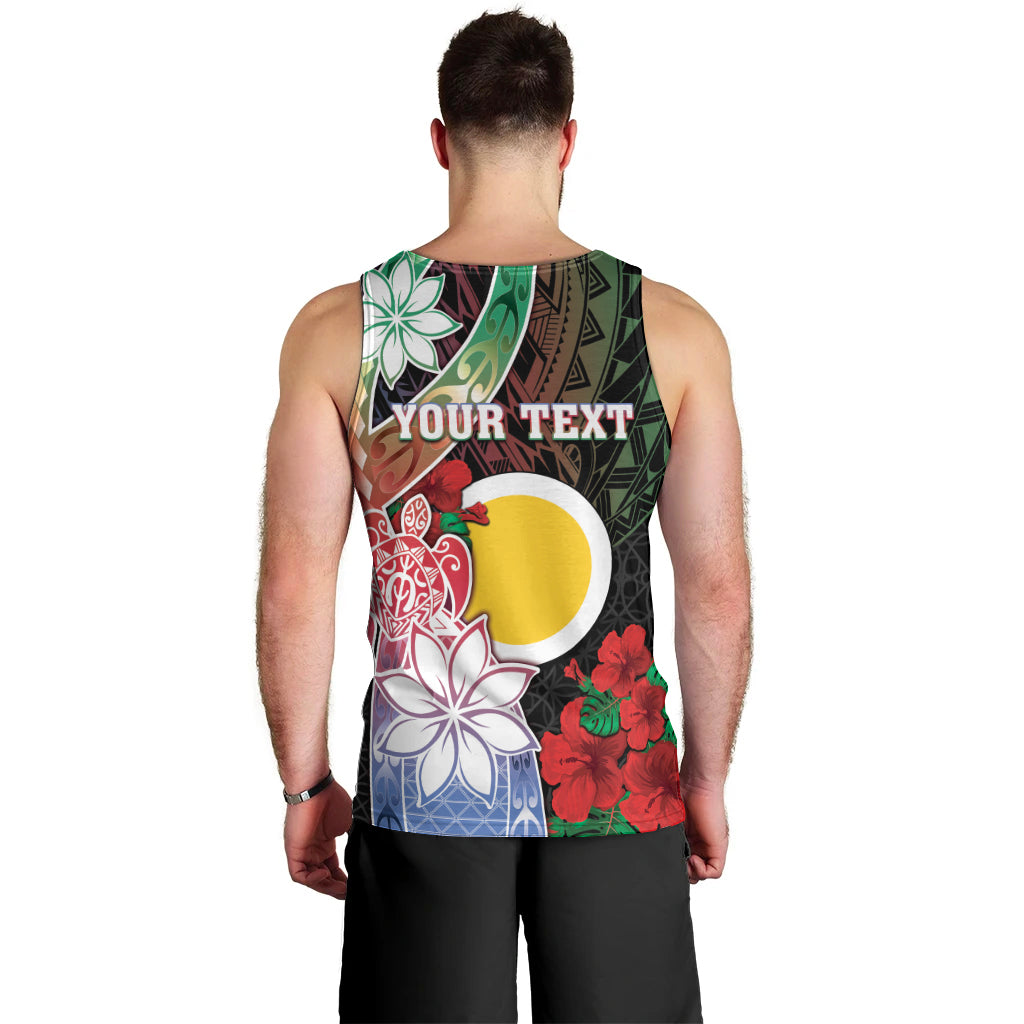 Personalised Vanuatu Shefa Day Men Tank Top Floral Pattern LT05 - Polynesian Pride