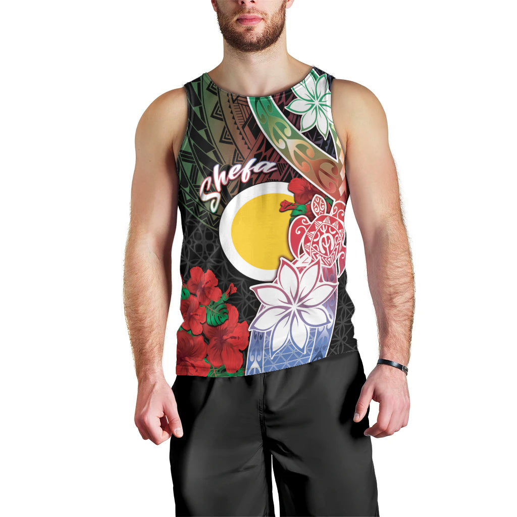 Personalised Vanuatu Shefa Day Men Tank Top Floral Pattern LT05 - Polynesian Pride