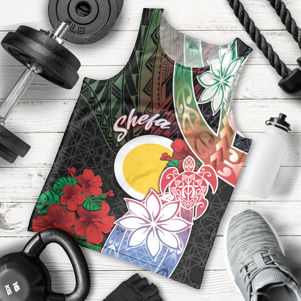 Personalised Vanuatu Shefa Day Men Tank Top Floral Pattern LT05 - Polynesian Pride