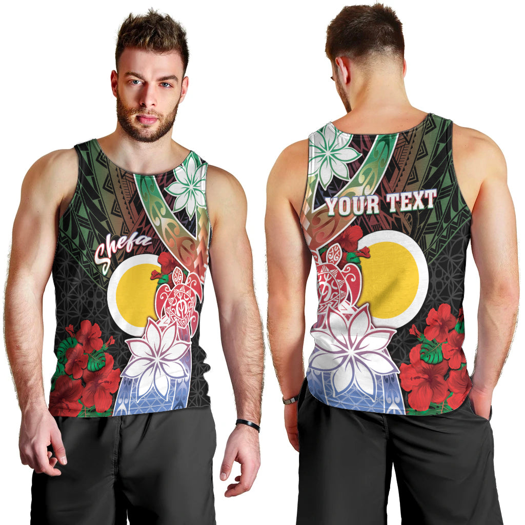 Personalised Vanuatu Shefa Day Men Tank Top Floral Pattern LT05 - Polynesian Pride