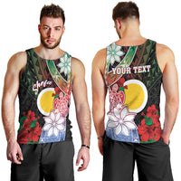 Personalised Vanuatu Shefa Day Men Tank Top Floral Pattern LT05 - Polynesian Pride
