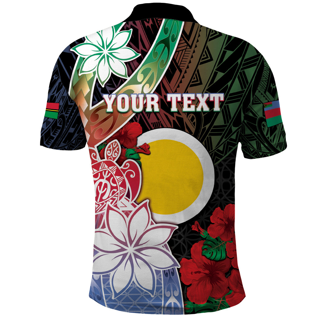 Personalised Vanuatu Shefa Day Polo Shirt Floral Pattern