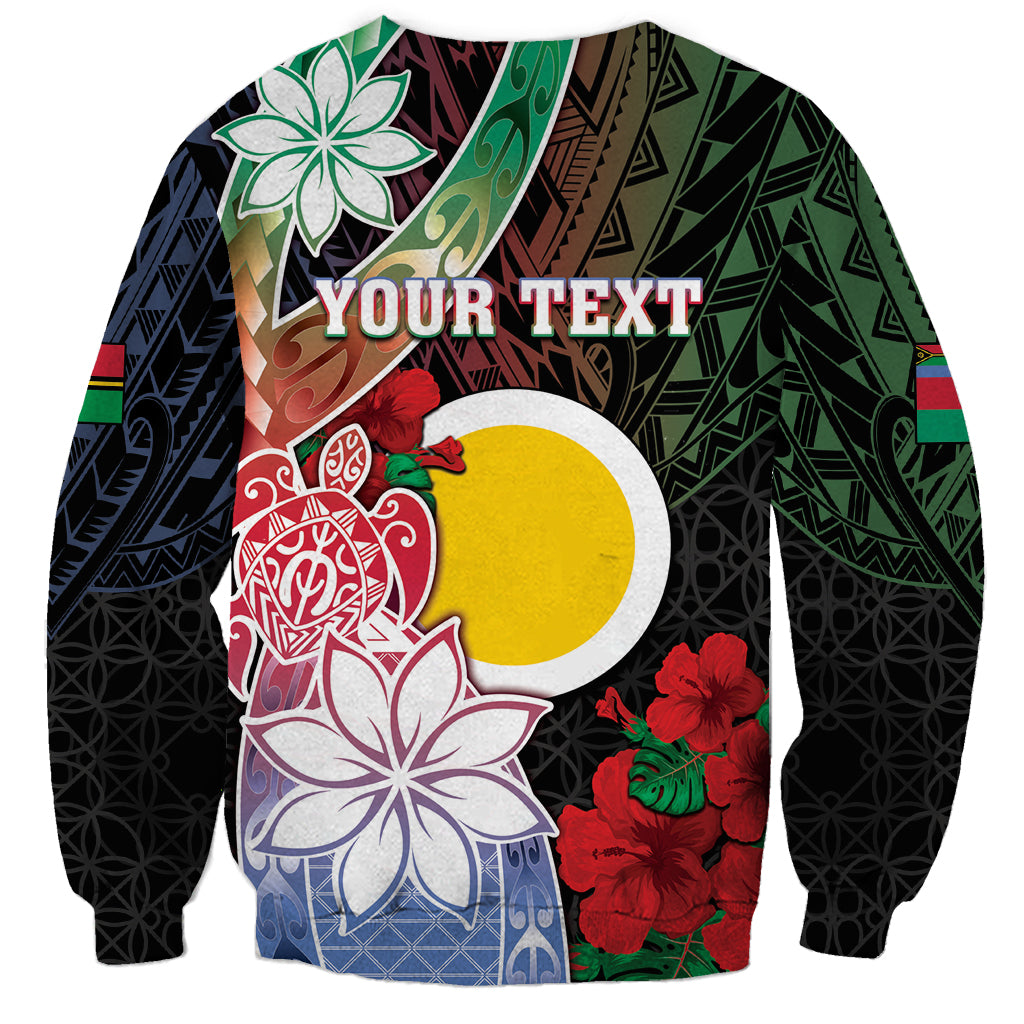 Personalised Vanuatu Shefa Day Sweatshirt Floral Pattern LT05 - Polynesian Pride