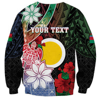 Personalised Vanuatu Shefa Day Sweatshirt Floral Pattern LT05 - Polynesian Pride