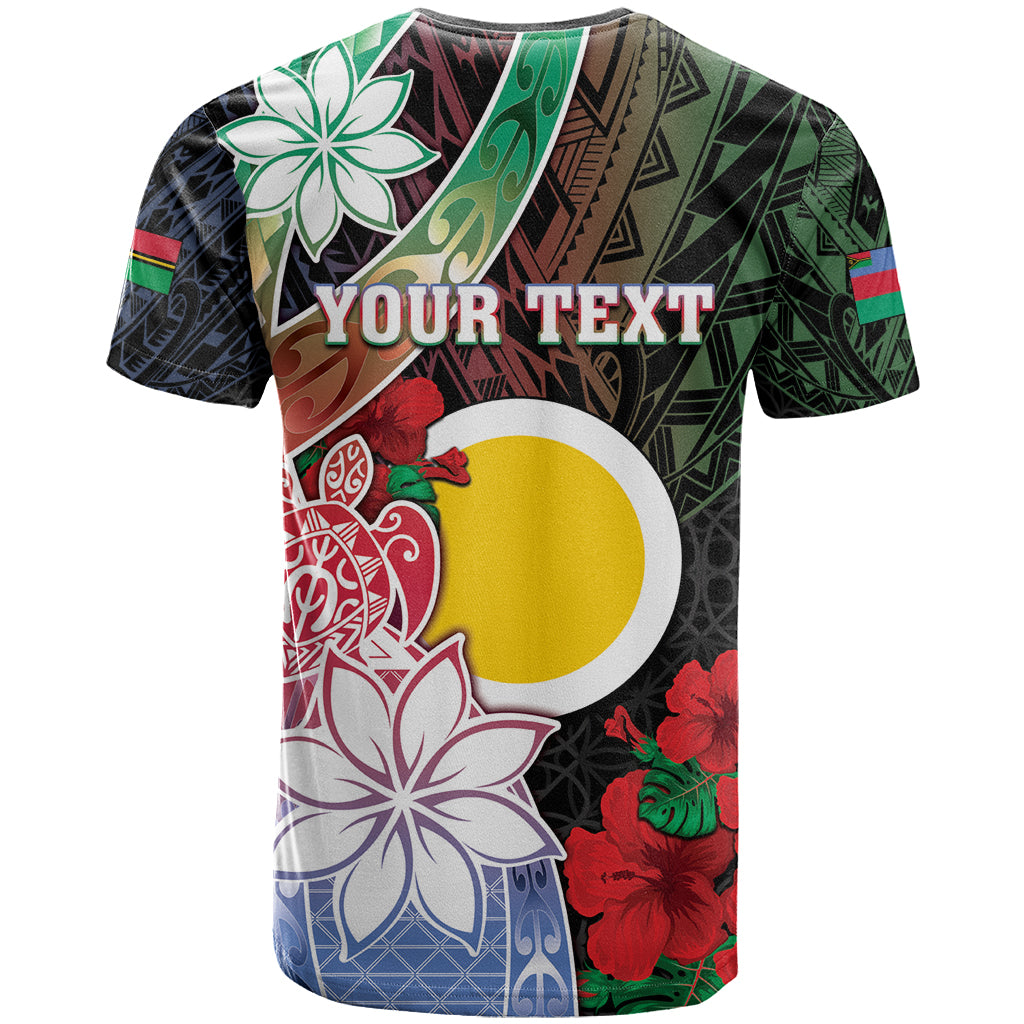 Personalised Vanuatu Shefa Day T Shirt Floral Pattern LT05 - Polynesian Pride