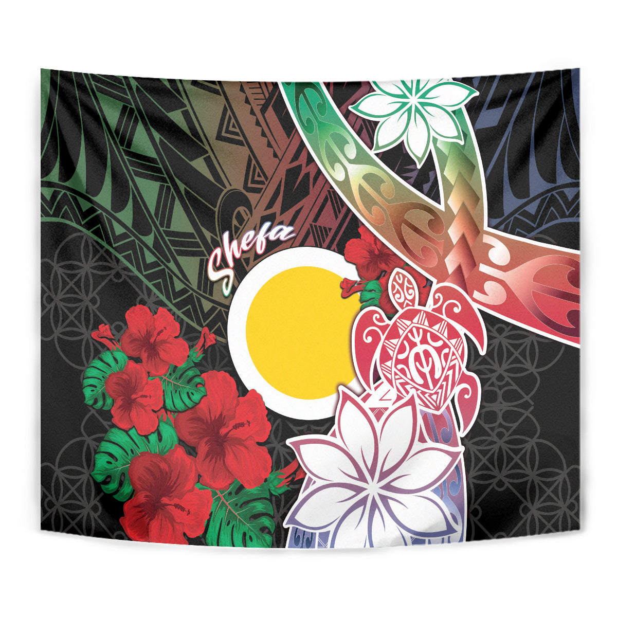 Vanuatu Shefa Day Tapestry Floral Pattern