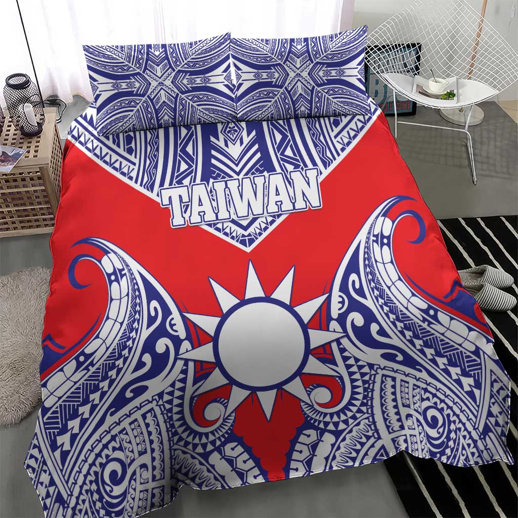 Taiwan Bedding Set Austronesian Tribal Tattoo Red LT05 - Polynesian Pride