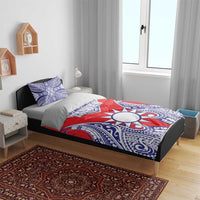 Taiwan Bedding Set Austronesian Tribal Tattoo Red LT05 - Polynesian Pride