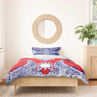 Taiwan Bedding Set Austronesian Tribal Tattoo Red LT05 - Polynesian Pride