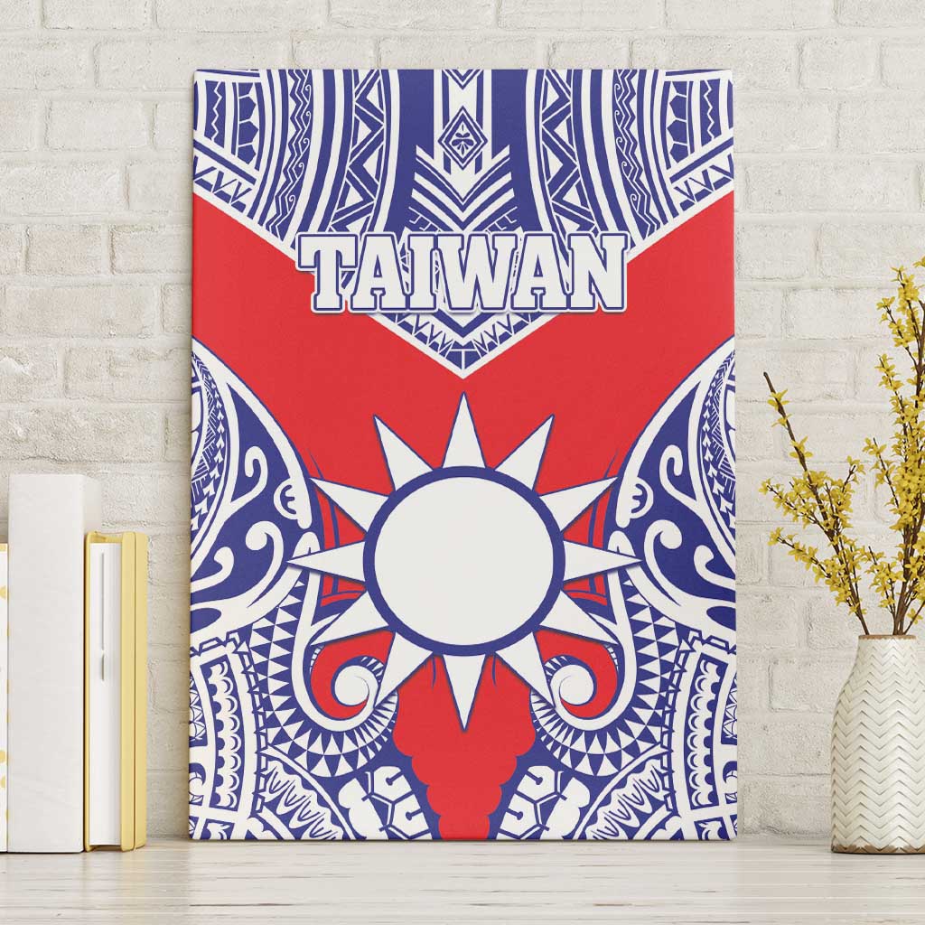 Taiwan Canvas Wall Art Austronesian Tribal Tattoo Red - Polynesian Pride