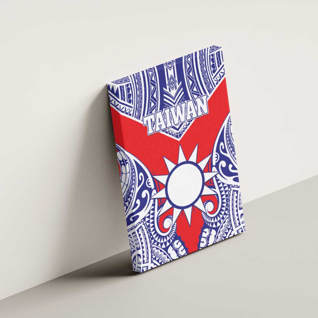 Taiwan Canvas Wall Art Austronesian Tribal Tattoo Red - Polynesian Pride