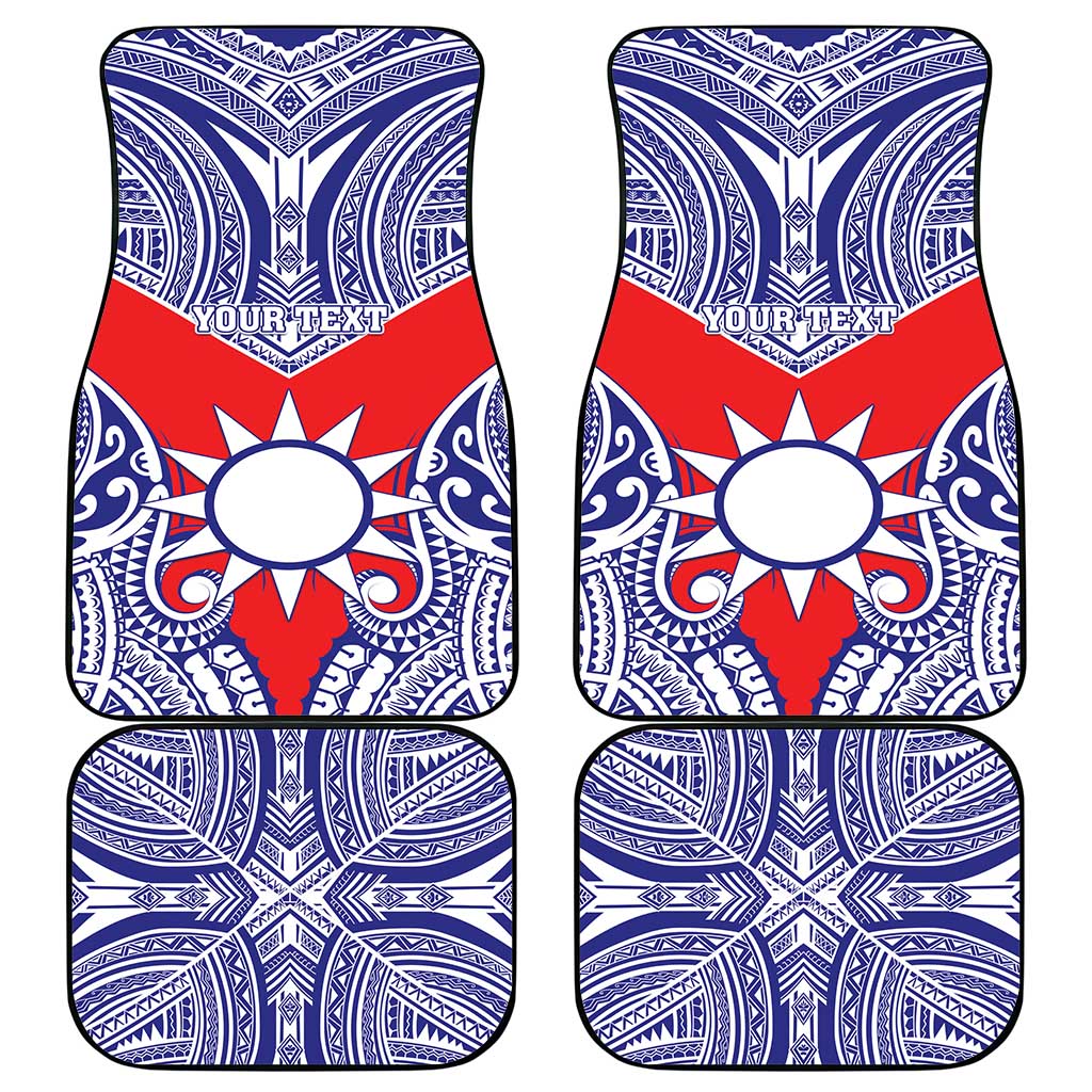 Taiwan Car Mats Austronesian Tribal Tattoo Red - Polynesian Pride