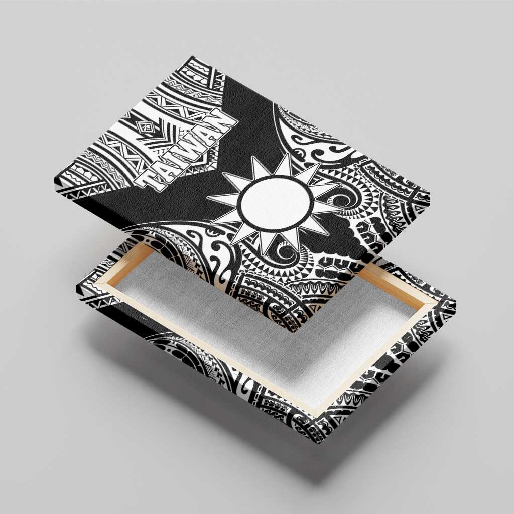 Taiwan Canvas Wall Art Austronesian Tribal Tattoo Black - Polynesian Pride