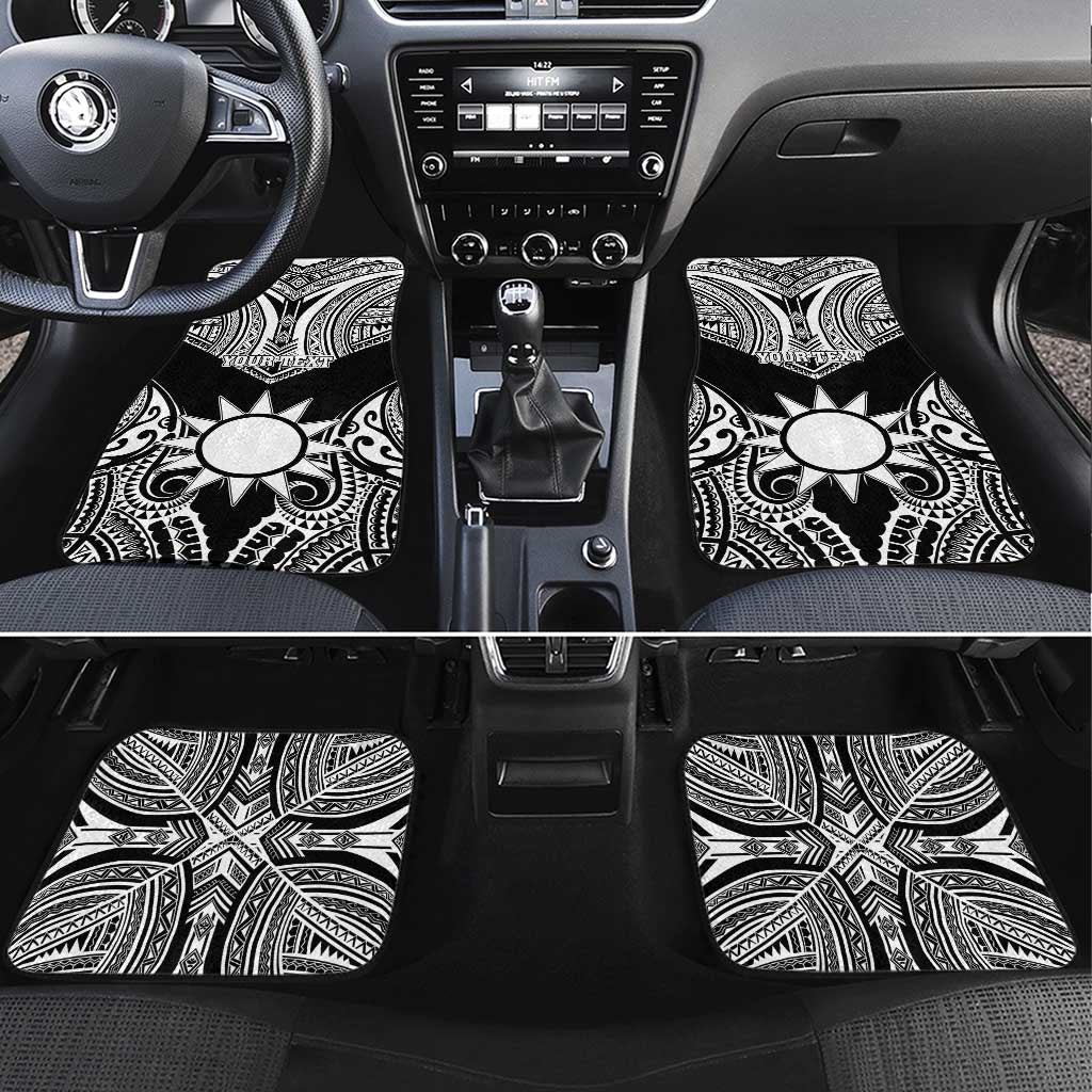 Taiwan Car Mats Austronesian Tribal Tattoo Black - Polynesian Pride