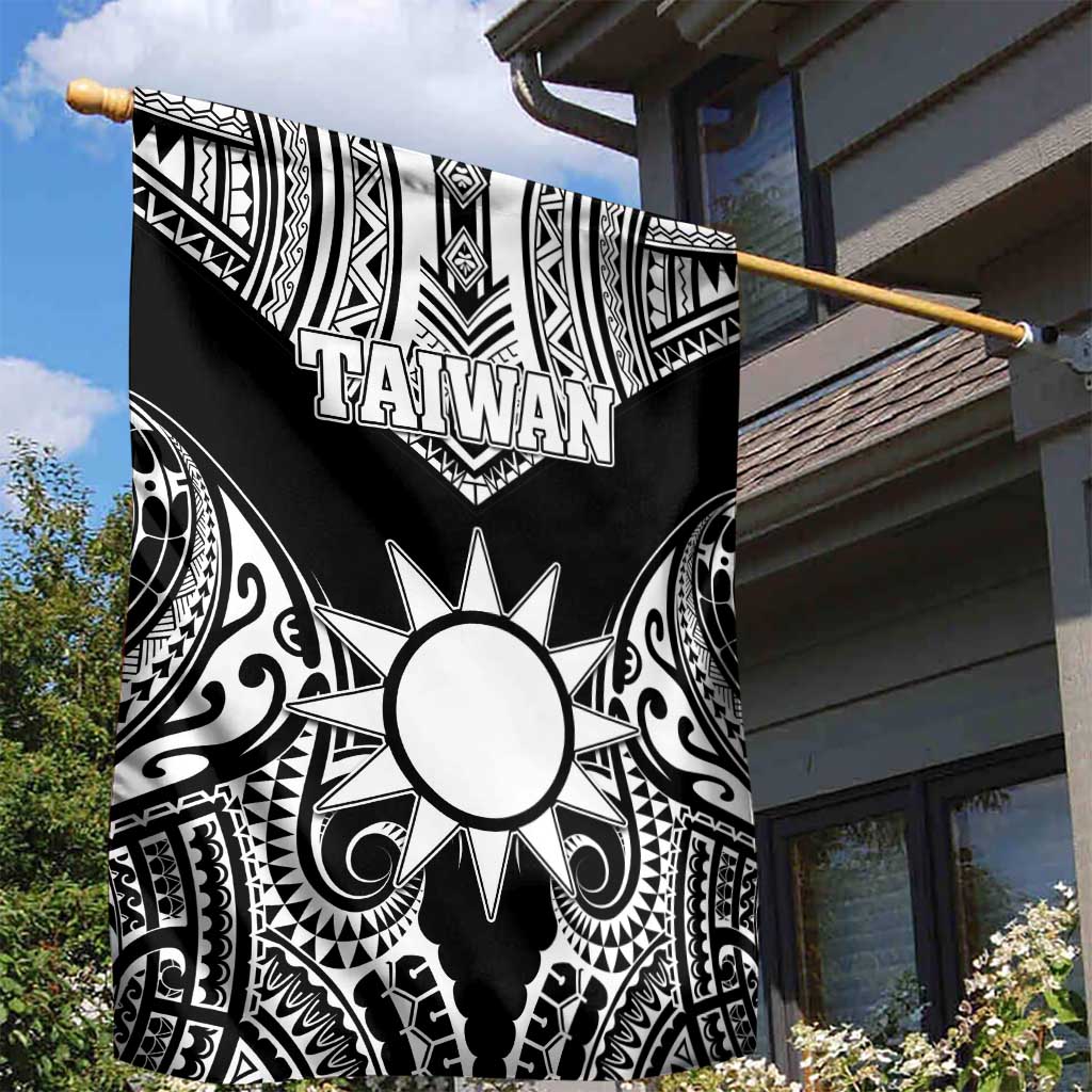 Taiwan Garden Flag Austronesian Tribal Tattoo Black - Polynesian Pride