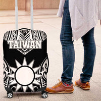 Taiwan Luggage Cover Austronesian Tribal Tattoo Black - Polynesian Pride