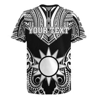 Personalised Taiwan Rugby Jersey Austronesian Tribal Tattoo Black - Polynesian Pride