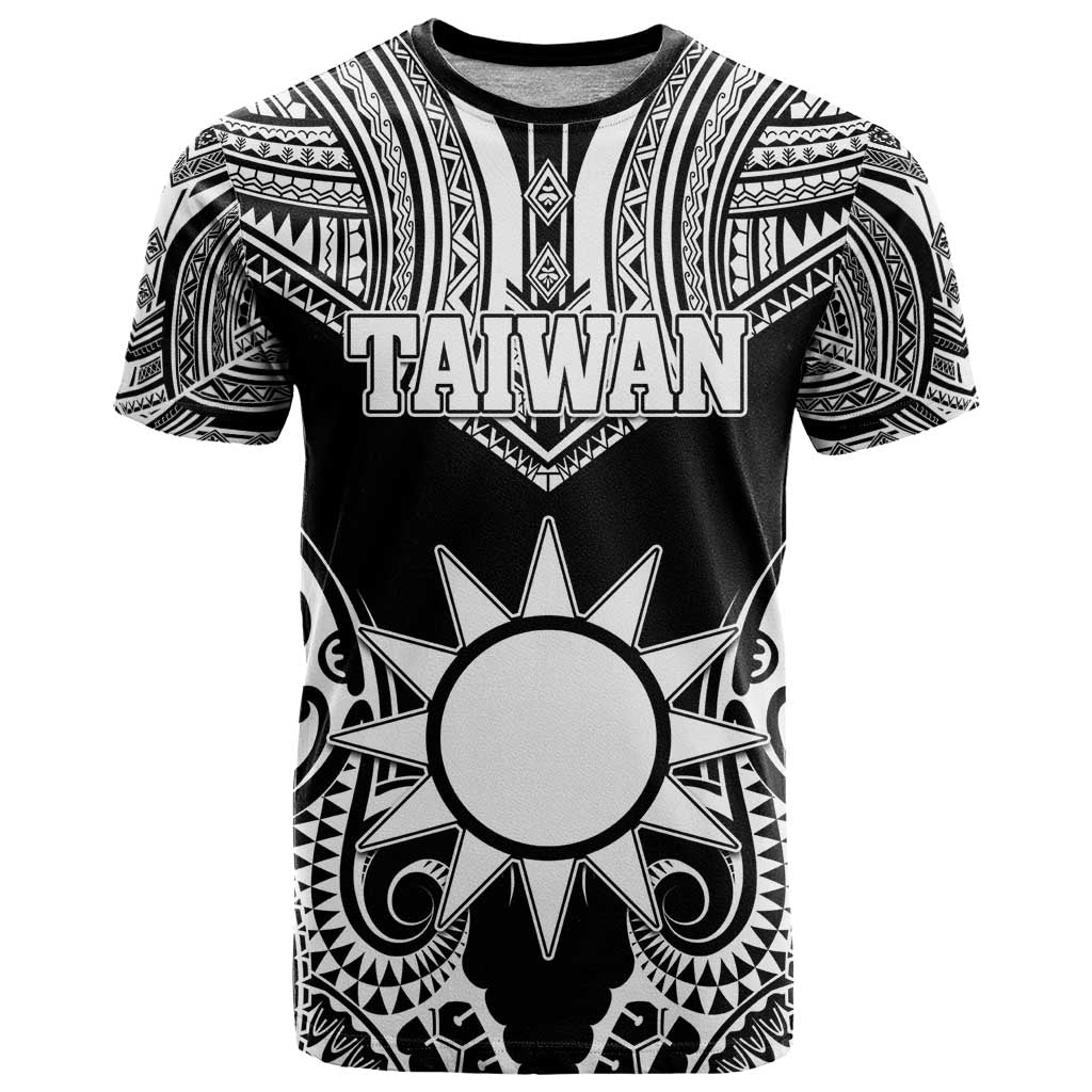 Personalised Taiwan T Shirt Austronesian Tribal Tattoo Black - Polynesian Pride