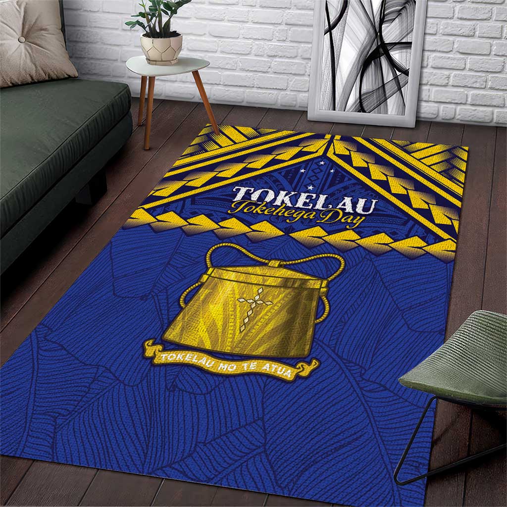 Tokelau Happy Tokehega Day Area Rug Polynesian Tribal Tattoo