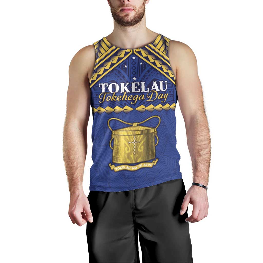 Personalised Tokelau Happy Tokehega Day Men Tank Top Polynesian Tribal Tattoo