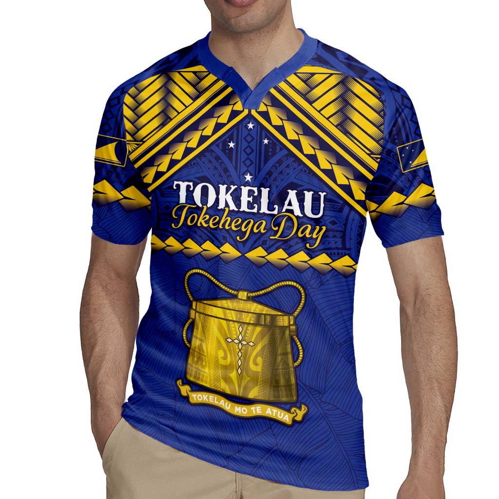 Personalised Tokelau Happy Tokehega Day Rugby Jersey Polynesian Tribal Tattoo