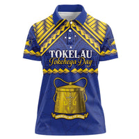 Personalised Tokelau Happy Tokehega Day Women Polo Shirt Polynesian Tribal Tattoo