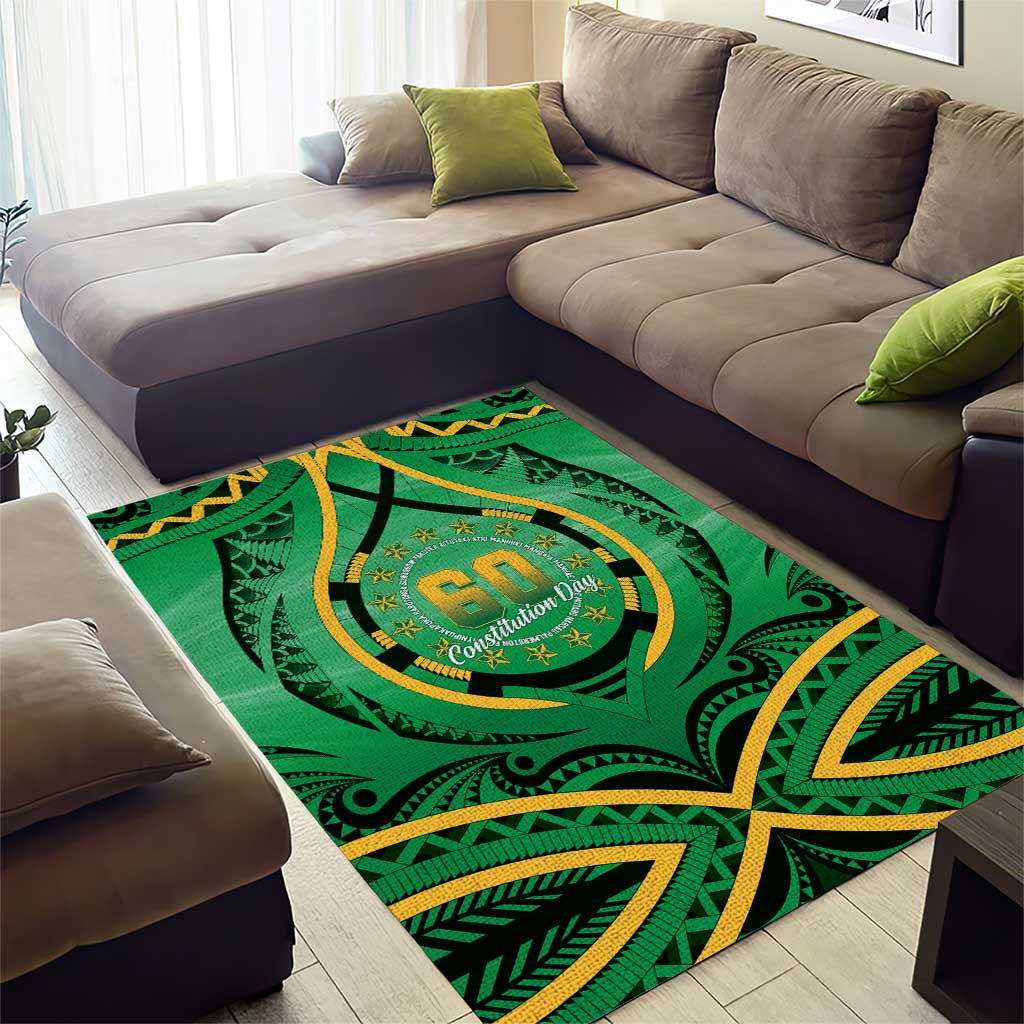 Cook Islands Constitution Day Area Rug 60th Anniversary LT05 - Polynesian Pride