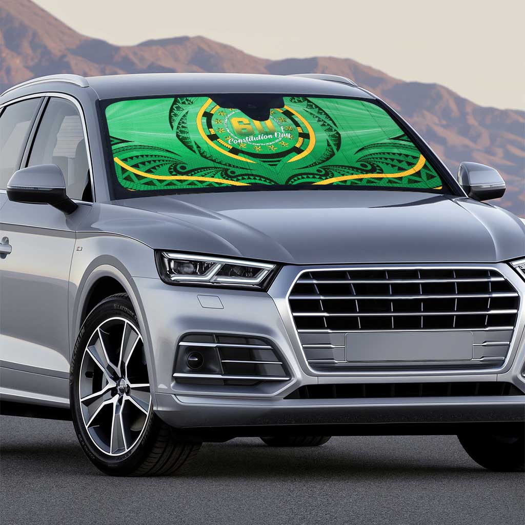 Cook Islands Constitution Day Auto Sun Shade 60th Anniversary - Polynesian Pride