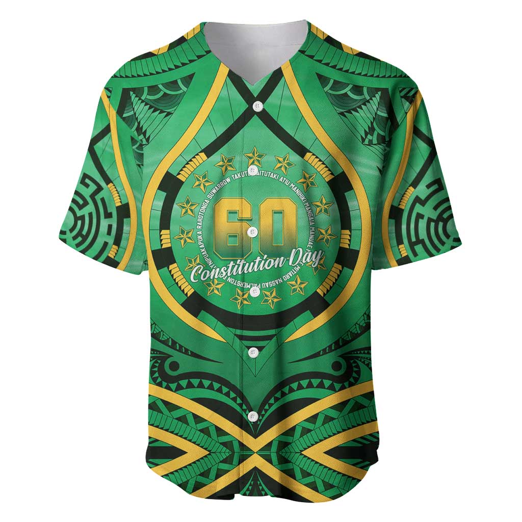 Cook Islands Constitution Day Baseball Jersey 60th Anniversary - Polynesian Pride