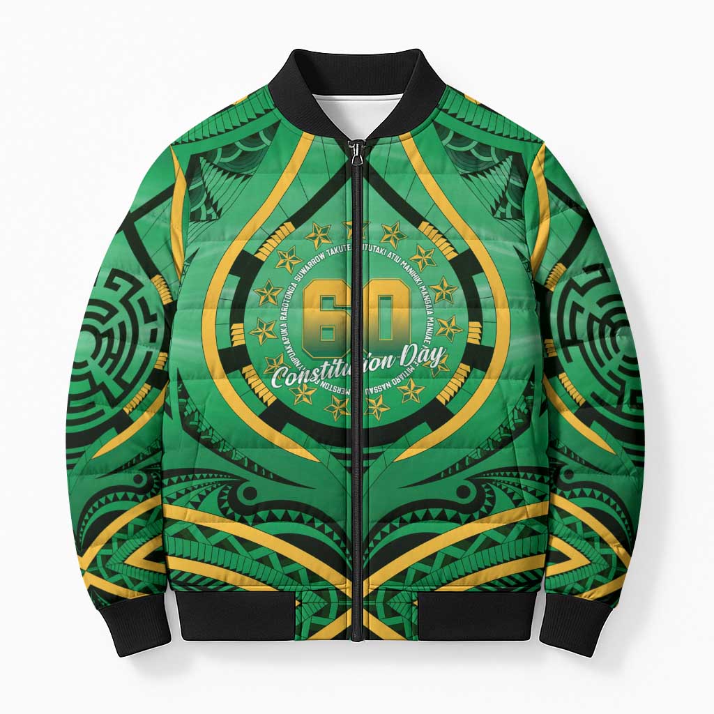 Cook Islands Constitution Day Bomber Puffer Jacket 60th Anniversary - Polynesian Pride