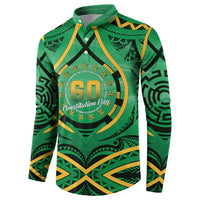 Cook Islands Constitution Day Button Sweatshirt 60th Anniversary LT05 - Polynesian Pride