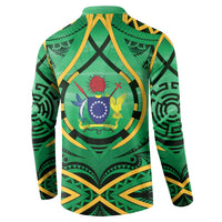 Cook Islands Constitution Day Button Sweatshirt 60th Anniversary LT05 - Polynesian Pride