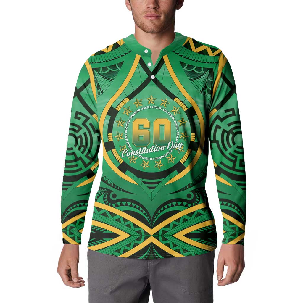 Cook Islands Constitution Day Button Sweatshirt 60th Anniversary LT05 - Polynesian Pride