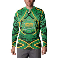 Cook Islands Constitution Day Button Sweatshirt 60th Anniversary LT05 - Polynesian Pride