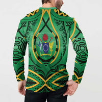 Cook Islands Constitution Day Button Sweatshirt 60th Anniversary LT05 - Polynesian Pride