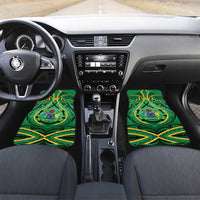 Cook Islands Constitution Day Car Mats 60th Anniversary LT05 Set 2pcs - Front Green - Polynesian Pride