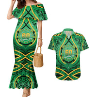 Cook Islands Constitution Day Couples Matching Mermaid Dress and Hawaiian Shirt 60th Anniversary - Polynesian Pride