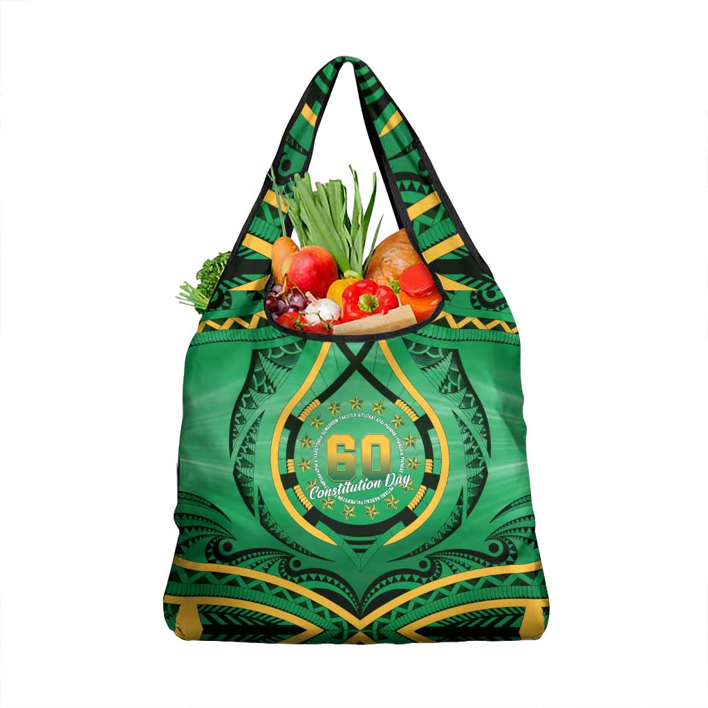Cook Islands Constitution Day Grocery Bag 60th Anniversary LT05 1-pack One Size Green - Polynesian Pride