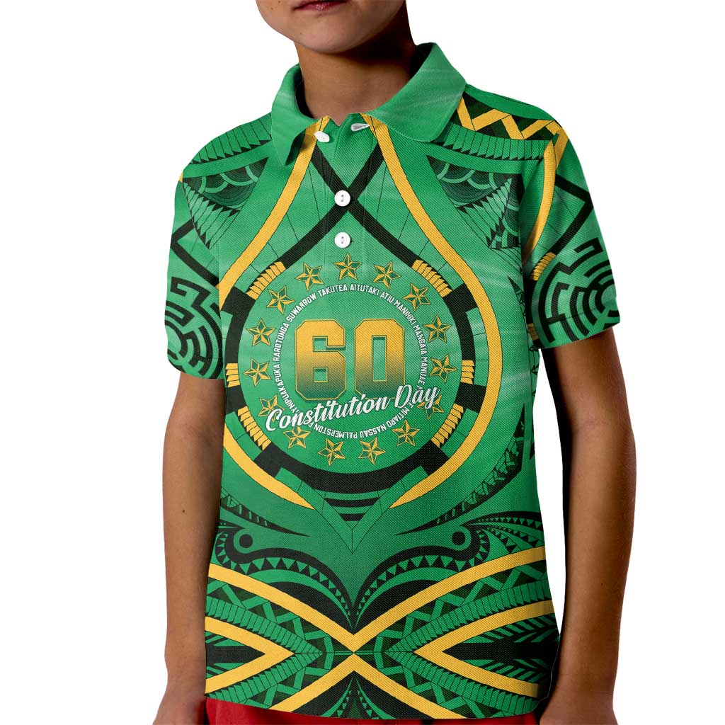 Cook Islands Constitution Day Kid Polo Shirt 60th Anniversary - Polynesian Pride
