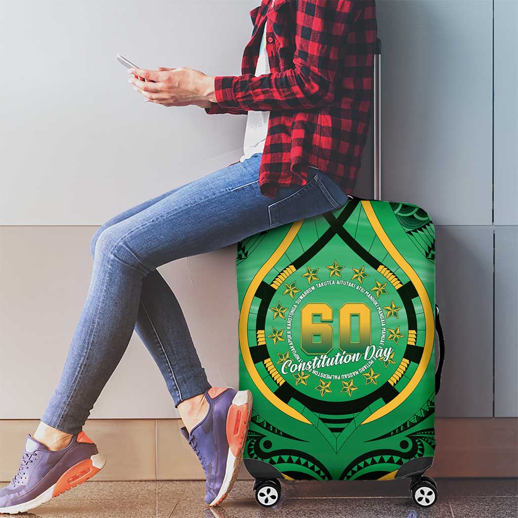 Cook Islands Constitution Day Luggage Cover 60th Anniversary - Polynesian Pride